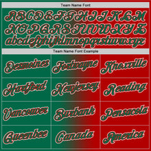 Load image into Gallery viewer, Custom Red Kelly Green-White Gradient Fashion Performance T-Shirt