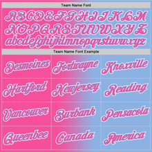 Load image into Gallery viewer, Custom Light Blue Pink-White Gradient Fashion Performance T-Shirt