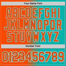 Load image into Gallery viewer, Custom Aqua Orange-White Gradient Fashion Performance T-Shirt