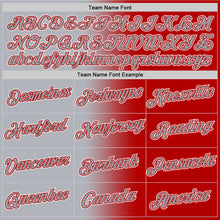 Load image into Gallery viewer, Custom Red Gray-White Gradient Fashion Performance T-Shirt