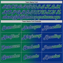 Load image into Gallery viewer, Custom Royal Kelly Green-Gray Gradient Fashion Performance T-Shirt