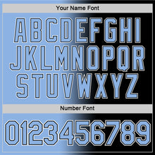 Load image into Gallery viewer, Custom Black Light Blue-White Gradient Fashion Performance T-Shirt