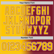 Load image into Gallery viewer, Custom Crimson Yellow-White Gradient Fashion Performance T-Shirt