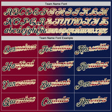 Load image into Gallery viewer, Custom Navy Vintage USA Flag Maroon-Cream Gradient Fashion Performance T-Shirt