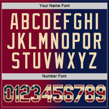 Load image into Gallery viewer, Custom Navy Vintage USA Flag Maroon-Cream Gradient Fashion Performance T-Shirt