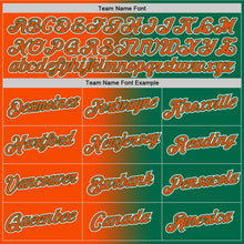 Load image into Gallery viewer, Custom Kelly Green Orange-White Gradient Fashion Performance T-Shirt