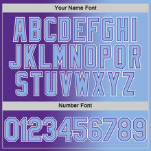 Load image into Gallery viewer, Custom Purple Light Blue-White Gradient Fashion Performance T-Shirt