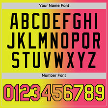 Load image into Gallery viewer, Custom Neon Yellow Neon Pink-Black Gradient Fashion Performance T-Shirt