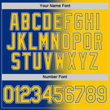 Load image into Gallery viewer, Custom Royal Yellow-White Gradient Fashion Performance T-Shirt