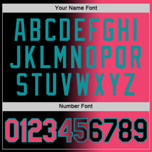 Load image into Gallery viewer, Custom Black Neon Pink-Teal Gradient Fashion Performance T-Shirt