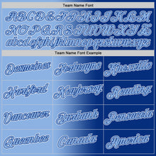 Load image into Gallery viewer, Custom Royal Light Blue-White Gradient Fashion Performance T-Shirt