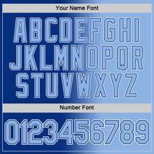 Load image into Gallery viewer, Custom Royal Light Blue-White Gradient Fashion Performance T-Shirt