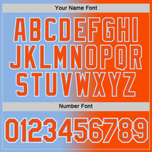 Load image into Gallery viewer, Custom Light Blue Orange-White Gradient Fashion Performance T-Shirt