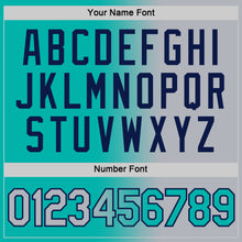 Load image into Gallery viewer, Custom Aqua Gray-Navy Gradient Fashion Performance T-Shirt