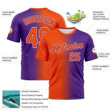 Load image into Gallery viewer, Custom Purple Orange-White Gradient Fashion Performance T-Shirt