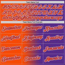 Load image into Gallery viewer, Custom Purple Orange-White Gradient Fashion Performance T-Shirt