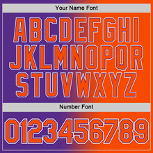 Load image into Gallery viewer, Custom Purple Orange-White Gradient Fashion Performance T-Shirt