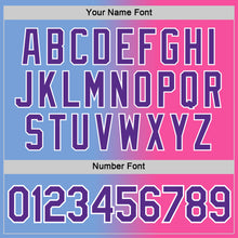 Load image into Gallery viewer, Custom Powder Blue Purple-Pink Gradient Fashion Performance T-Shirt