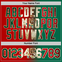 Load image into Gallery viewer, Custom Red Vintage Mexican Flag Kelly Green-City Cream Gradient Fashion Performance T-Shirt