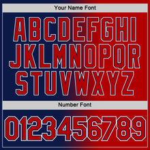 Load image into Gallery viewer, Custom Navy Red-White Gradient Fashion Performance T-Shirt