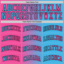 Load image into Gallery viewer, Custom Sky Blue Pink-Black Authentic Gradient Fashion Basketball Jersey