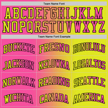 Load image into Gallery viewer, Custom Neon Yellow Pink-Black Authentic Gradient Fashion Basketball Jersey