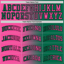Load image into Gallery viewer, Custom Kelly Green Pink-Black Authentic Gradient Fashion Basketball Jersey
