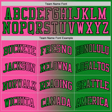 Load image into Gallery viewer, Custom Grass Green Pink-Black Authentic Gradient Fashion Basketball Jersey