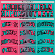 Load image into Gallery viewer, Custom Aqua Neon Pink-Black Authentic Gradient Fashion Basketball Jersey