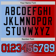 Load image into Gallery viewer, Custom Light Blue Red-Black Authentic Gradient Fashion Basketball Jersey