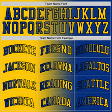 Load image into Gallery viewer, Custom Royal Yellow-Black Authentic Gradient Fashion Basketball Jersey