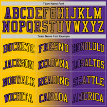 Load image into Gallery viewer, Custom Purple Yellow-Black Authentic Gradient Fashion Basketball Jersey