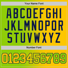 Load image into Gallery viewer, Custom Neon Green Yellow-Navy Authentic Gradient Fashion Basketball Jersey