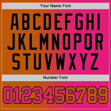 Load image into Gallery viewer, Custom Texas Orange Hot Pink-Black Authentic Gradient Fashion Basketball Jersey