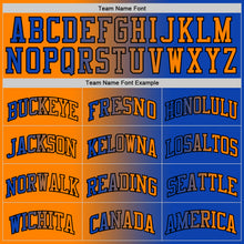 Load image into Gallery viewer, Custom Thunder Blue Bay Orange-Black Authentic Gradient Fashion Basketball Jersey