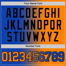 Load image into Gallery viewer, Custom Thunder Blue Bay Orange-Black Authentic Gradient Fashion Basketball Jersey