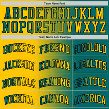 Load image into Gallery viewer, Custom Teal Yellow-Black Authentic Gradient Fashion Basketball Jersey