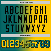 Load image into Gallery viewer, Custom Teal Yellow-Black Authentic Gradient Fashion Basketball Jersey