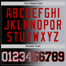 Load image into Gallery viewer, Custom Black Gray-Red Authentic Gradient Fashion Basketball Jersey