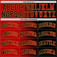 Load image into Gallery viewer, Custom Black Red-Old Gold Authentic Gradient Fashion Basketball Jersey