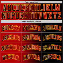 Load image into Gallery viewer, Custom Black Red-Gold Authentic Gradient Fashion Basketball Jersey