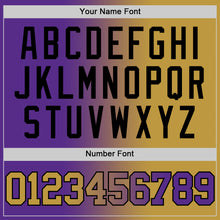 Load image into Gallery viewer, Custom Purple Old Gold-Black Authentic Gradient Fashion Basketball Jersey