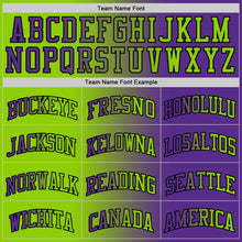 Load image into Gallery viewer, Custom Purple Neon Green-Black Authentic Gradient Fashion Basketball Jersey
