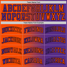 Load image into Gallery viewer, Custom Purple Orange-Black Authentic Gradient Fashion Basketball Jersey