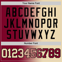 Load image into Gallery viewer, Custom Maroon Cream-Black Authentic Gradient Fashion Basketball Jersey