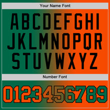 Load image into Gallery viewer, Custom Kelly Green Orange-Black Authentic Gradient Fashion Basketball Jersey