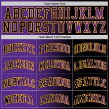 Load image into Gallery viewer, Custom Black Purple-Gold Authentic Gradient Fashion Basketball Jersey