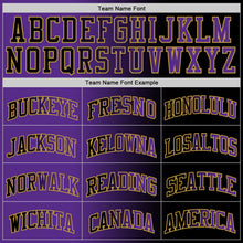 Load image into Gallery viewer, Custom Black Purple-Old Gold Authentic Gradient Fashion Basketball Jersey