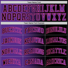Load image into Gallery viewer, Custom Black Purple-Pink Authentic Gradient Fashion Basketball Jersey