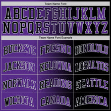 Load image into Gallery viewer, Custom Black Purple-Gray Authentic Gradient Fashion Basketball Jersey